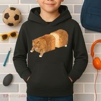 Funny Cat Loaf Cat Bread Cat Lovers Kitty Kitten Women Kids Hoodie thumb 2