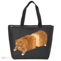 Funny Cat Loaf Cat Bread Cat Lovers Kitty Kitten Women Tote Bag thumb 0