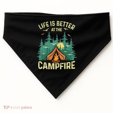 Funny Camping Lover Design For Camping Vacationist USA-Made Doggie Bandana
