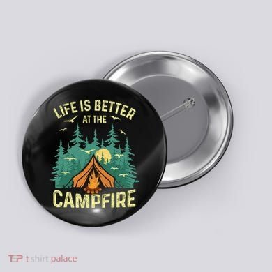 Funny Camping Lover Design For Camping Vacationist Button