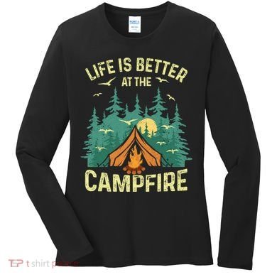 Funny Camping Lover Design For Camping Vacationist Women's Long Sleeve Shirt
