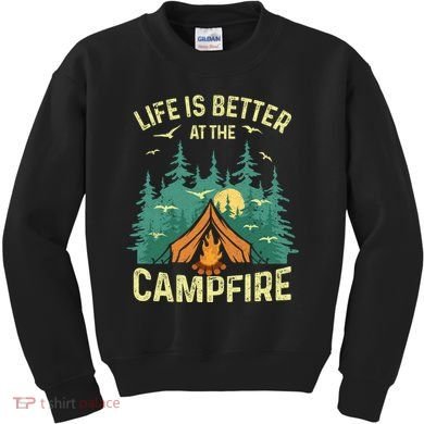 Funny Camping Lover Design For Camping Vacationist Kids Sweatshirt