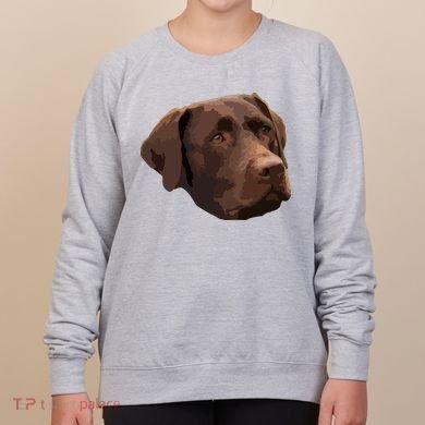 Funny Chocolate Lab Labrador Retriever Dog Head Women's Sweatshirt