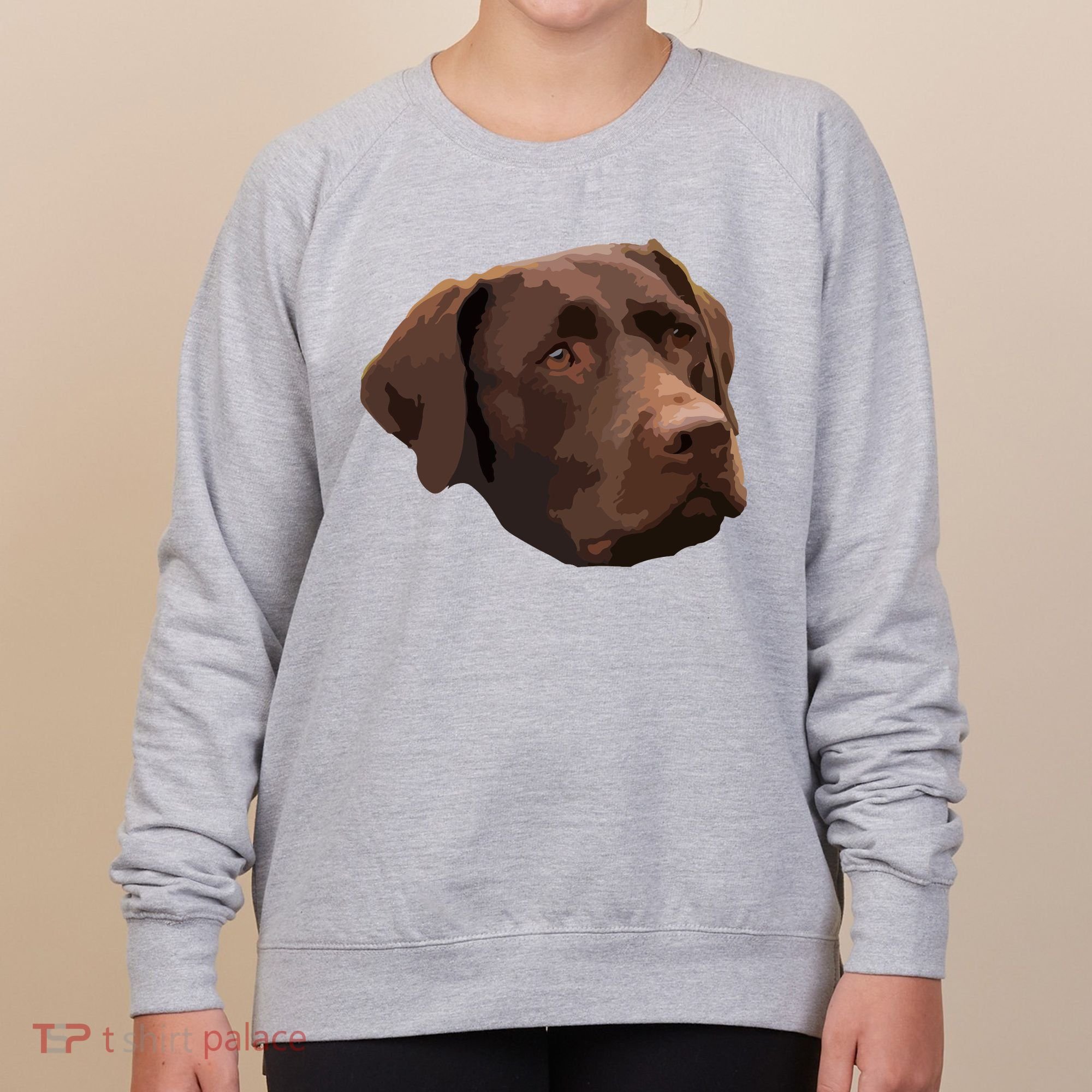 Funny Chocolate Lab Labrador Retriever Dog Head Women's Sweatshirt