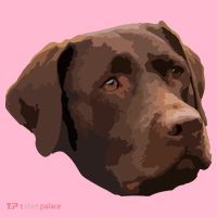 Funny Chocolate Lab Labrador Retriever Dog Head Coaster thumb 2
