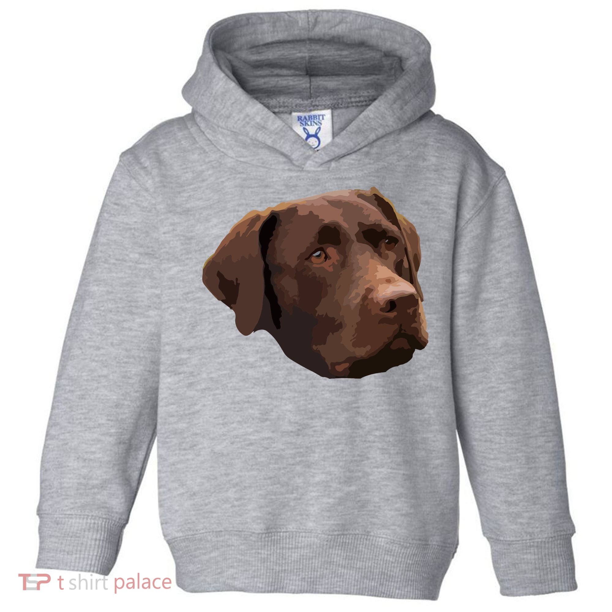 Funny Chocolate Lab Labrador Retriever Dog Head Toddler Hoodie
