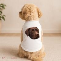 Funny Chocolate Lab Labrador Retriever Dog Head Doggie Tank thumb 2