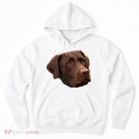Funny Chocolate Lab Labrador Retriever Dog Head Hoodie thumb 0