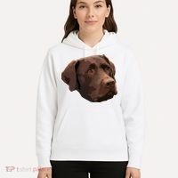 Funny Chocolate Lab Labrador Retriever Dog Head Hoodie thumb 5