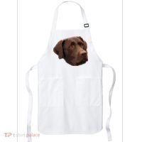 Funny Chocolate Lab Labrador Retriever Dog Head Apron thumb 0