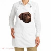 Funny Chocolate Lab Labrador Retriever Dog Head Apron thumb 2