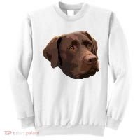 Funny Chocolate Lab Labrador Retriever Dog Head Sweatshirt thumb 0