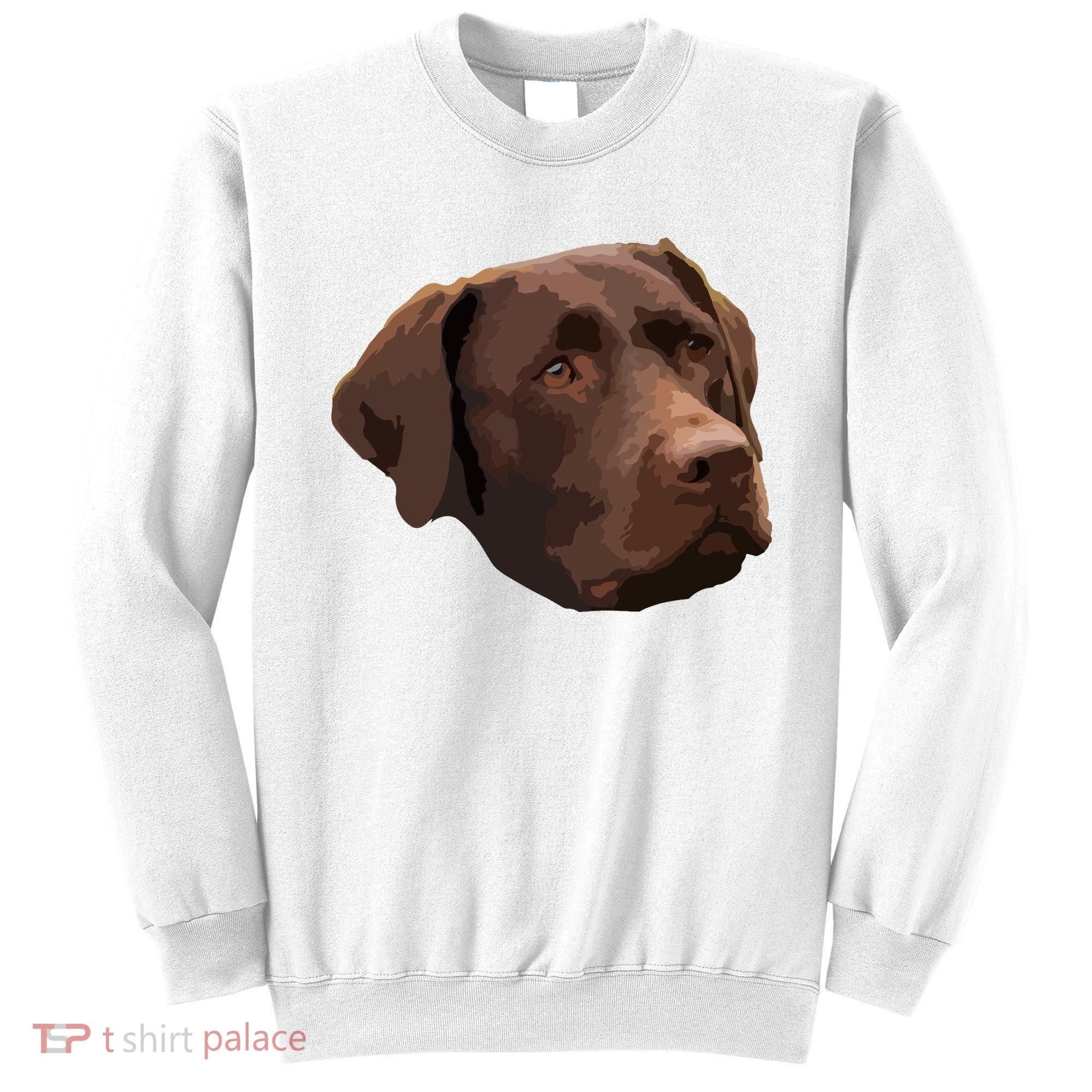 Funny Chocolate Lab Labrador Retriever Dog Head Sweatshirt