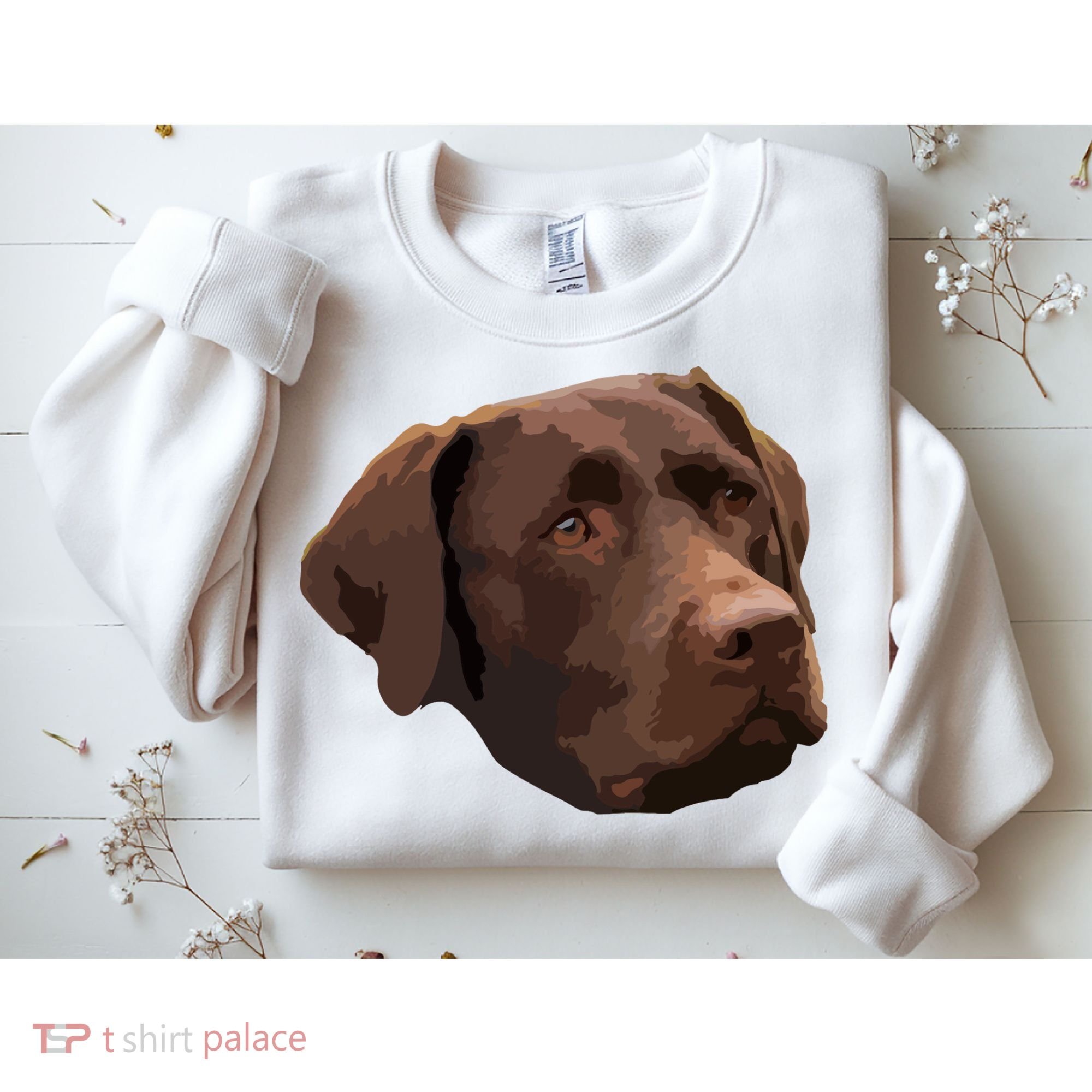 Funny Chocolate Lab Labrador Retriever Dog Head Sweatshirt