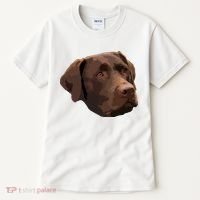 Funny Chocolate Lab Labrador Retriever Dog Head Tall T-Shirt thumb 0