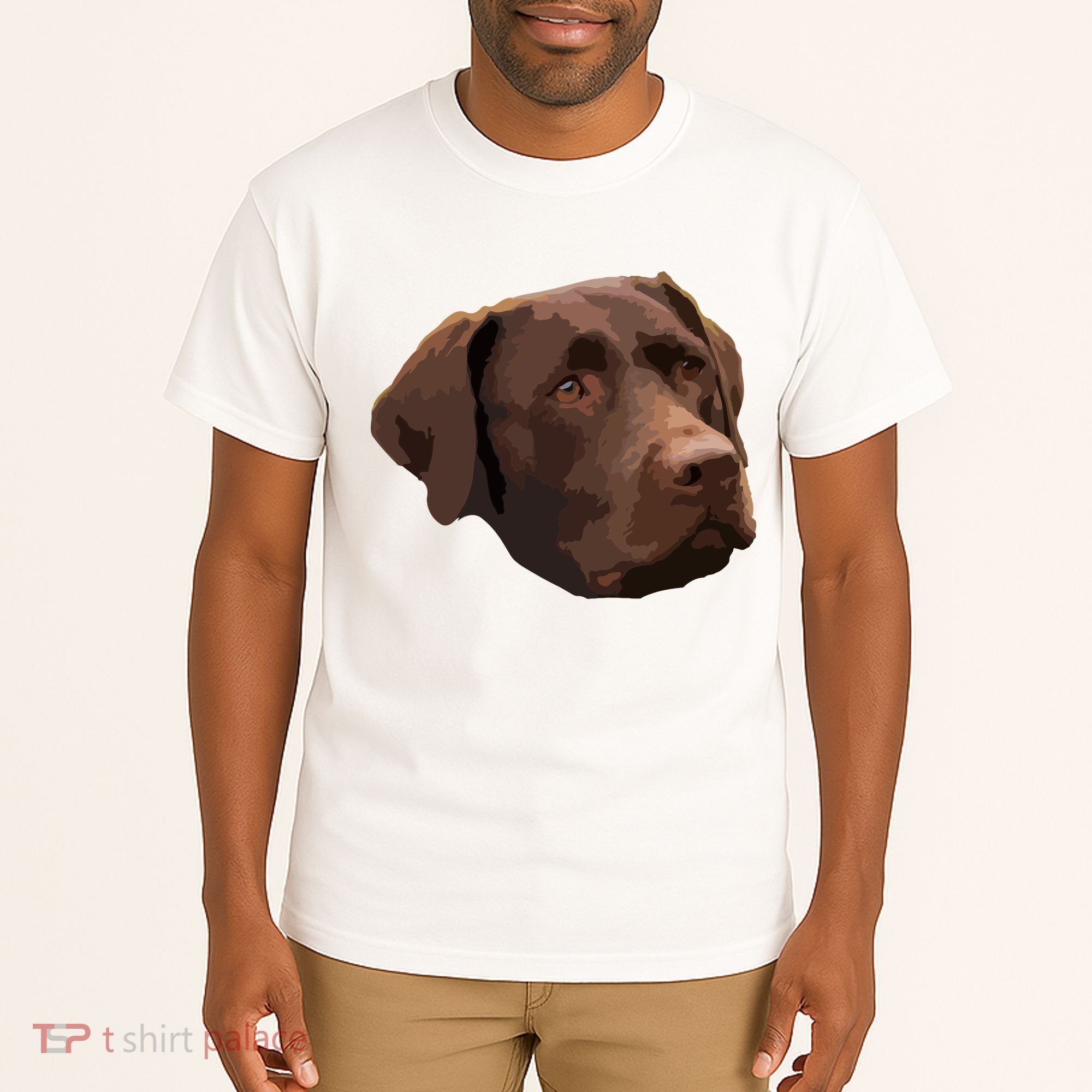 Funny Chocolate Lab Labrador Retriever Dog Head Tall T-Shirt
