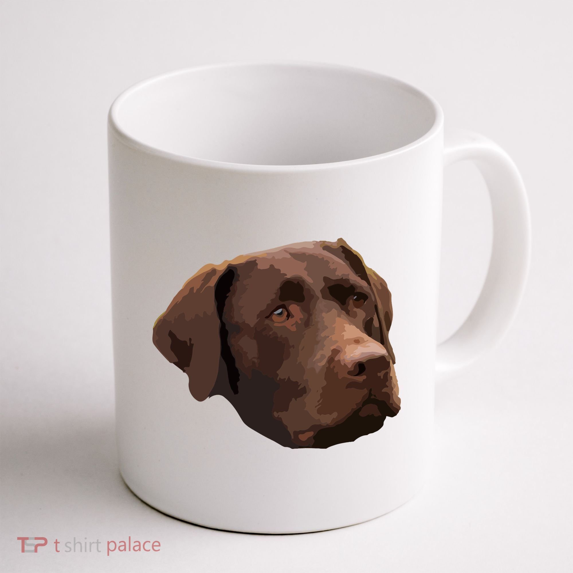 Funny Chocolate Lab Labrador Retriever Dog Head Coffee Mug