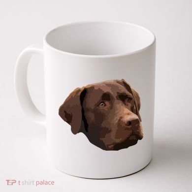 Funny Chocolate Lab Labrador Retriever Dog Head Coffee Mug