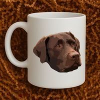Funny Chocolate Lab Labrador Retriever Dog Head Coffee Mug thumb 2