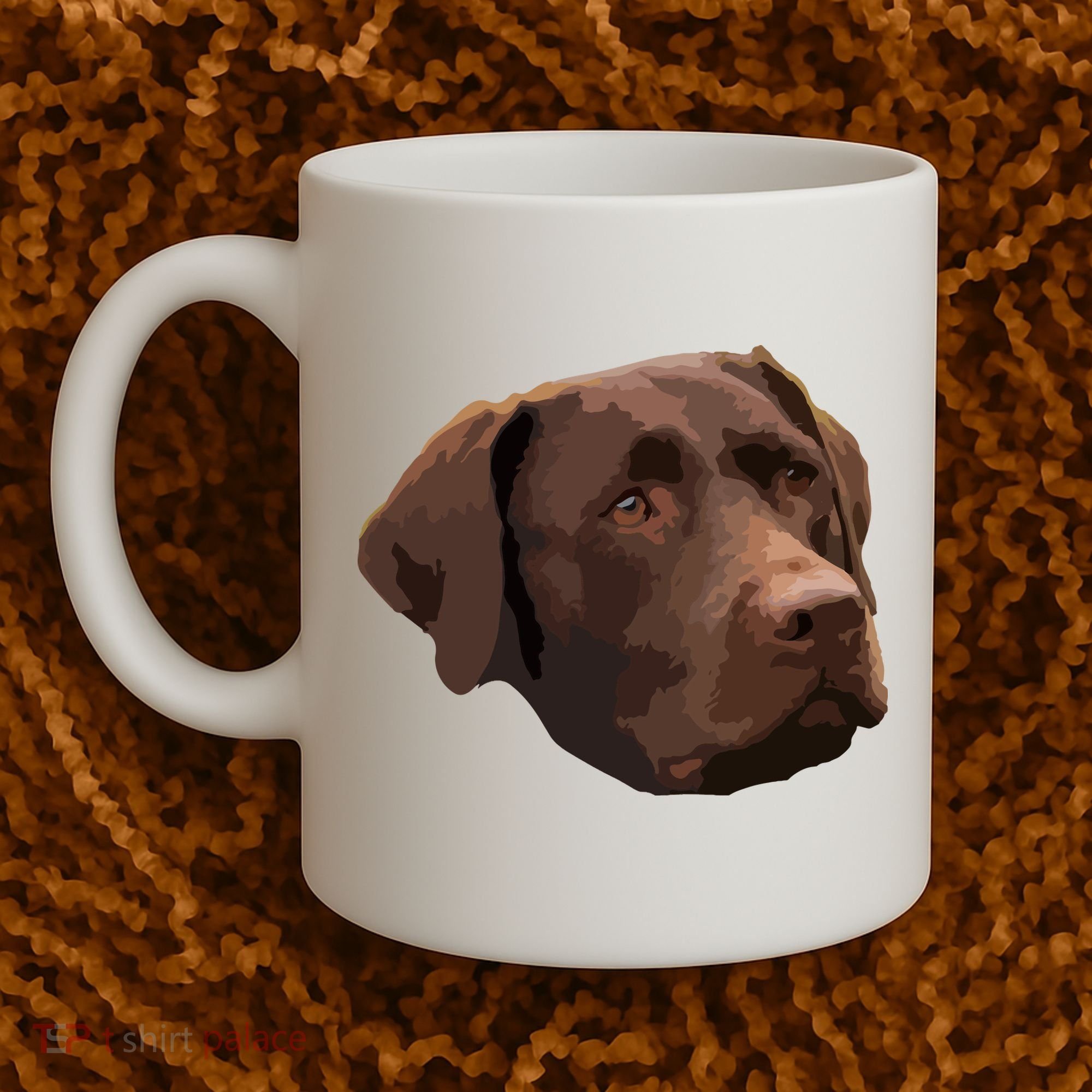 Funny Chocolate Lab Labrador Retriever Dog Head Coffee Mug