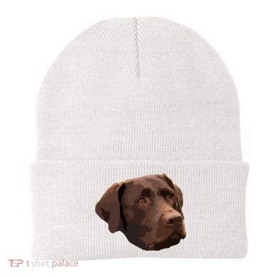 Funny Chocolate Lab Labrador Retriever Dog Head Beanie