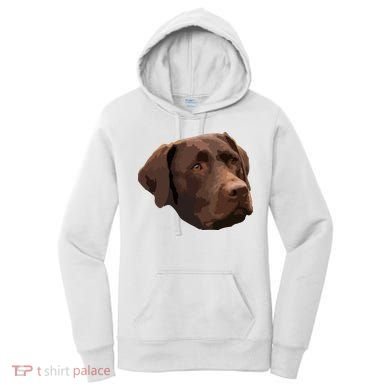 Funny Chocolate Lab Labrador Retriever Dog Head Women's Hoodie