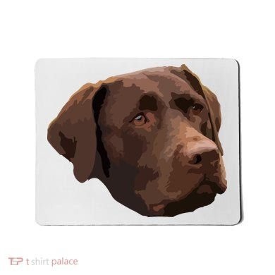Funny Chocolate Lab Labrador Retriever Dog Head Mousepad