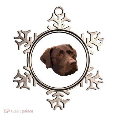 Funny Chocolate Lab Labrador Retriever Dog Head Ornament