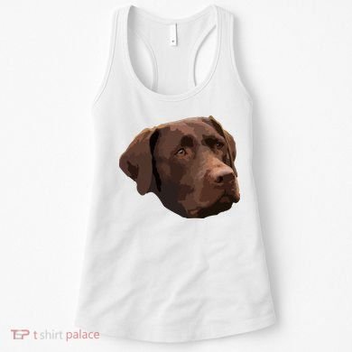 Funny Chocolate Lab Labrador Retriever Dog Head Women's Tank Top