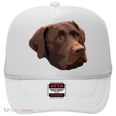 Funny Chocolate Lab Labrador Retriever Dog Head Hat