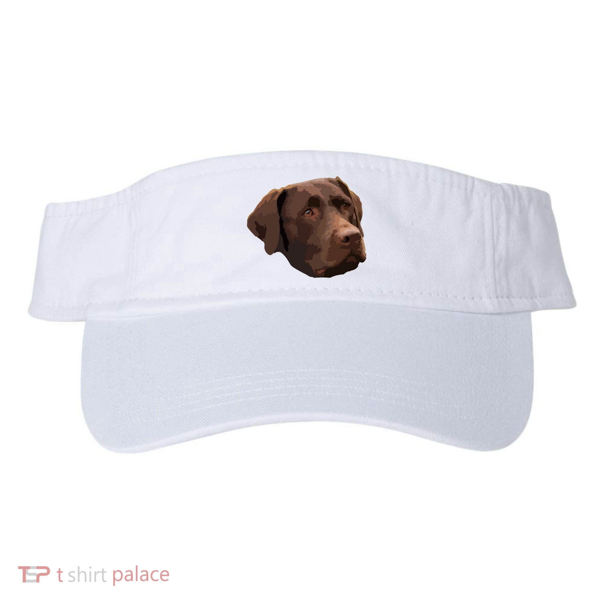 Funny Chocolate Lab Labrador Retriever Dog Head Visor