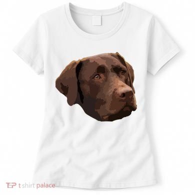 Funny Chocolate Lab Labrador Retriever Dog Head Women's T-Shirt