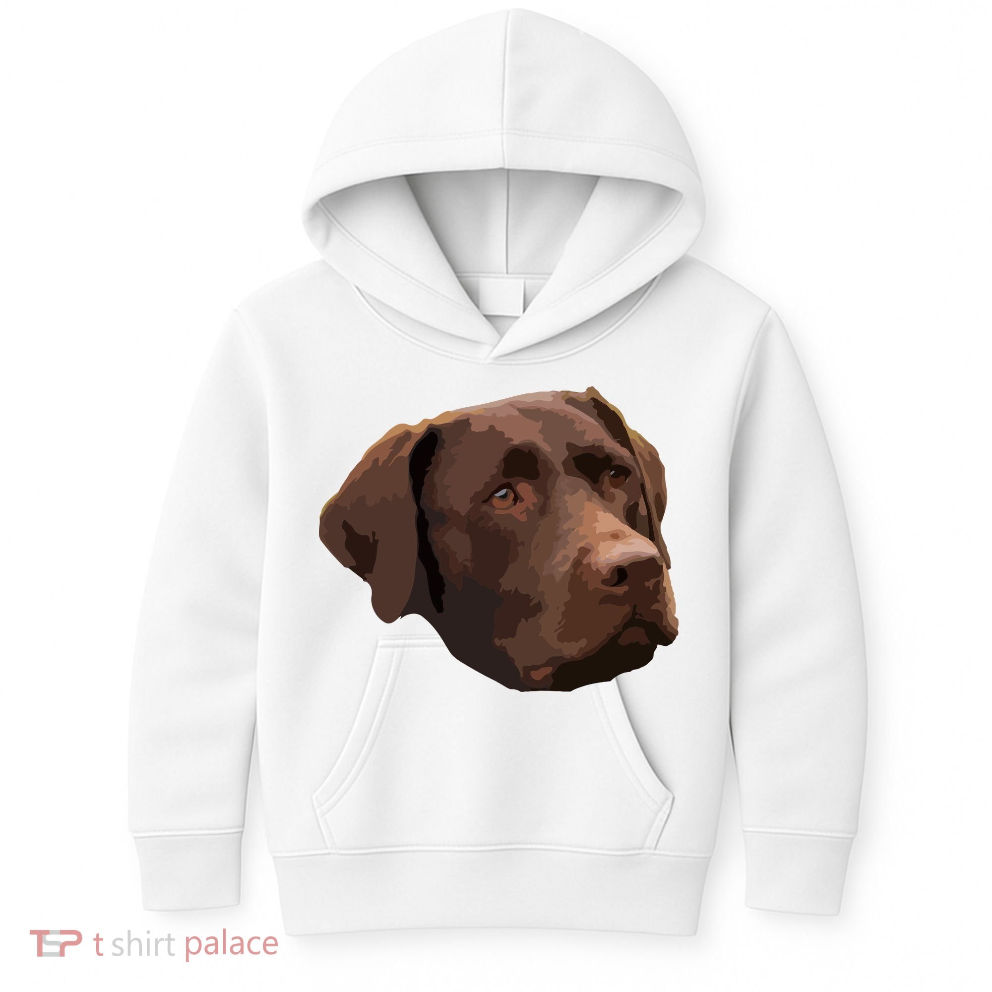 Funny Chocolate Lab Labrador Retriever Dog Head Kids Hoodie