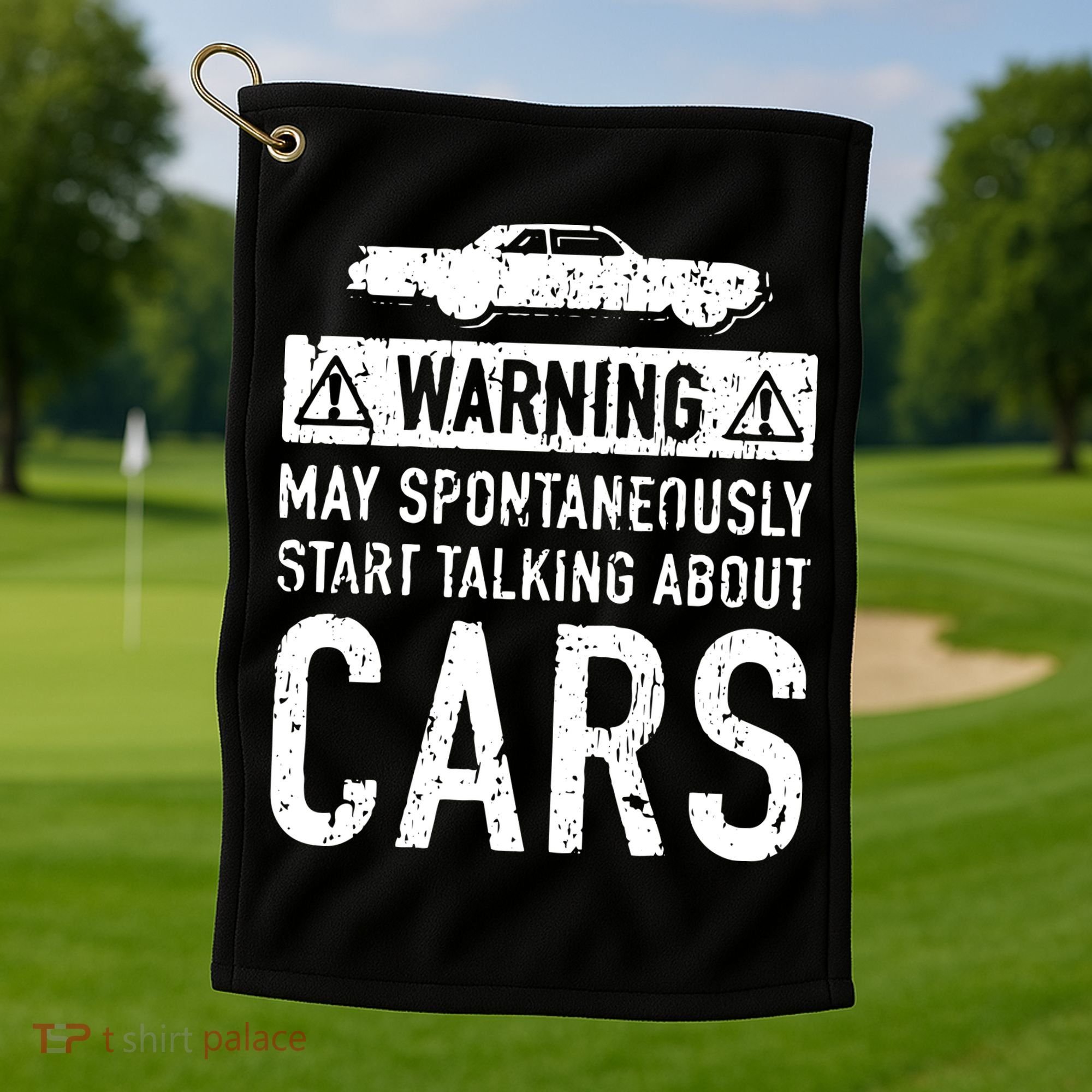 Funny Car Lover Gift Garage Owner Car Fixer Enthusiast Golf Towel