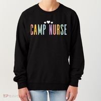 Funny Camping Lover Nursing Matching Summer Camp Nurse Gift Women's Sweatshirt thumb 0