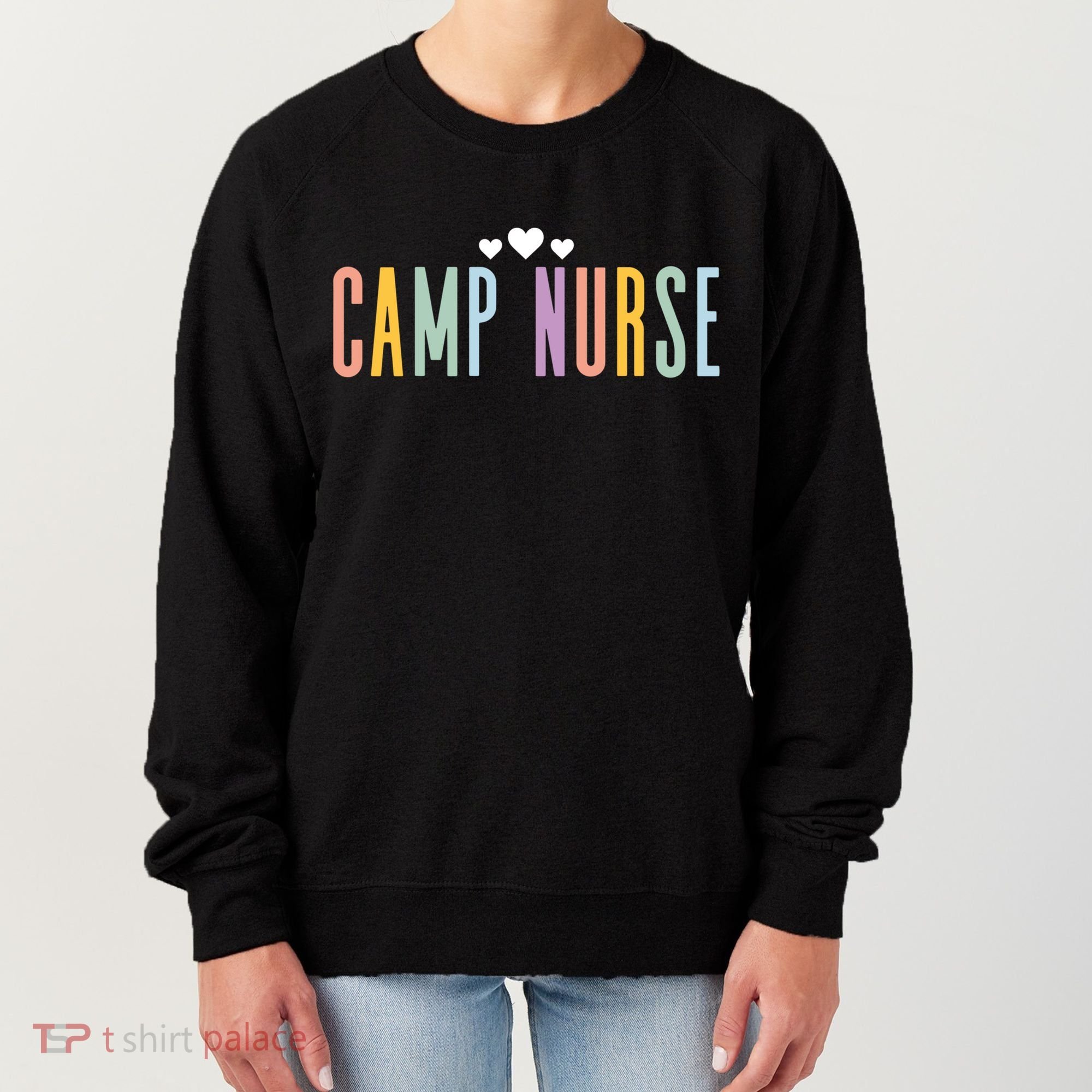 Funny Camping Lover Nursing Matching Summer Camp Nurse Gift Women's Sweatshirt