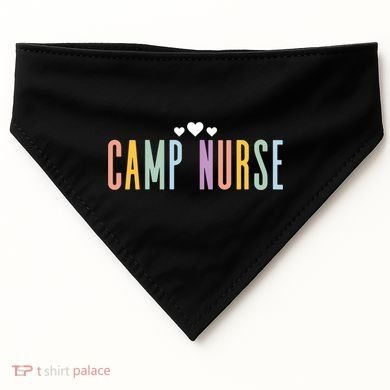 Funny Camping Lover Nursing Matching Summer Camp Nurse Gift USA-Made Doggie Bandana