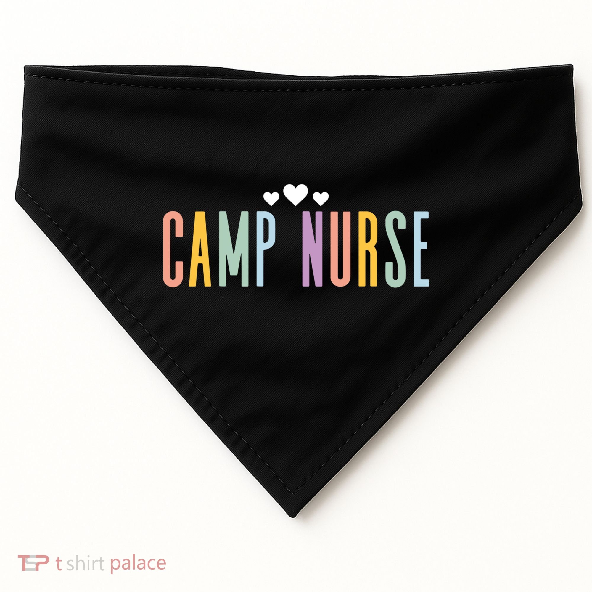 Funny Camping Lover Nursing Matching Summer Camp Nurse Gift USA-Made Doggie Bandana