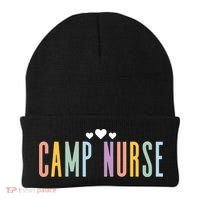 Funny Camping Lover Nursing Matching Summer Camp Nurse Gift Beanie thumb 0