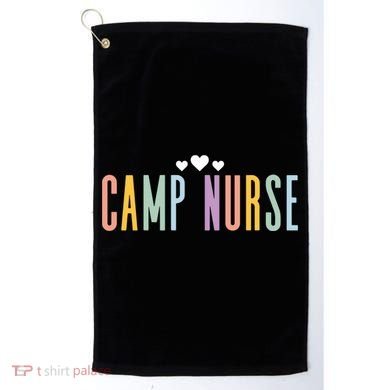Funny Camping Lover Nursing Matching Summer Camp Nurse Gift Golf Towel