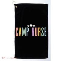 Funny Camping Lover Nursing Matching Summer Camp Nurse Gift Golf Towel thumb 0