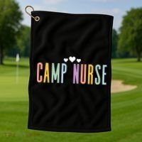 Funny Camping Lover Nursing Matching Summer Camp Nurse Gift Golf Towel thumb 1