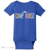 Funny Camping Lover Nursing Matching Summer Camp Nurse Gift Baby Bodysuit thumb 0