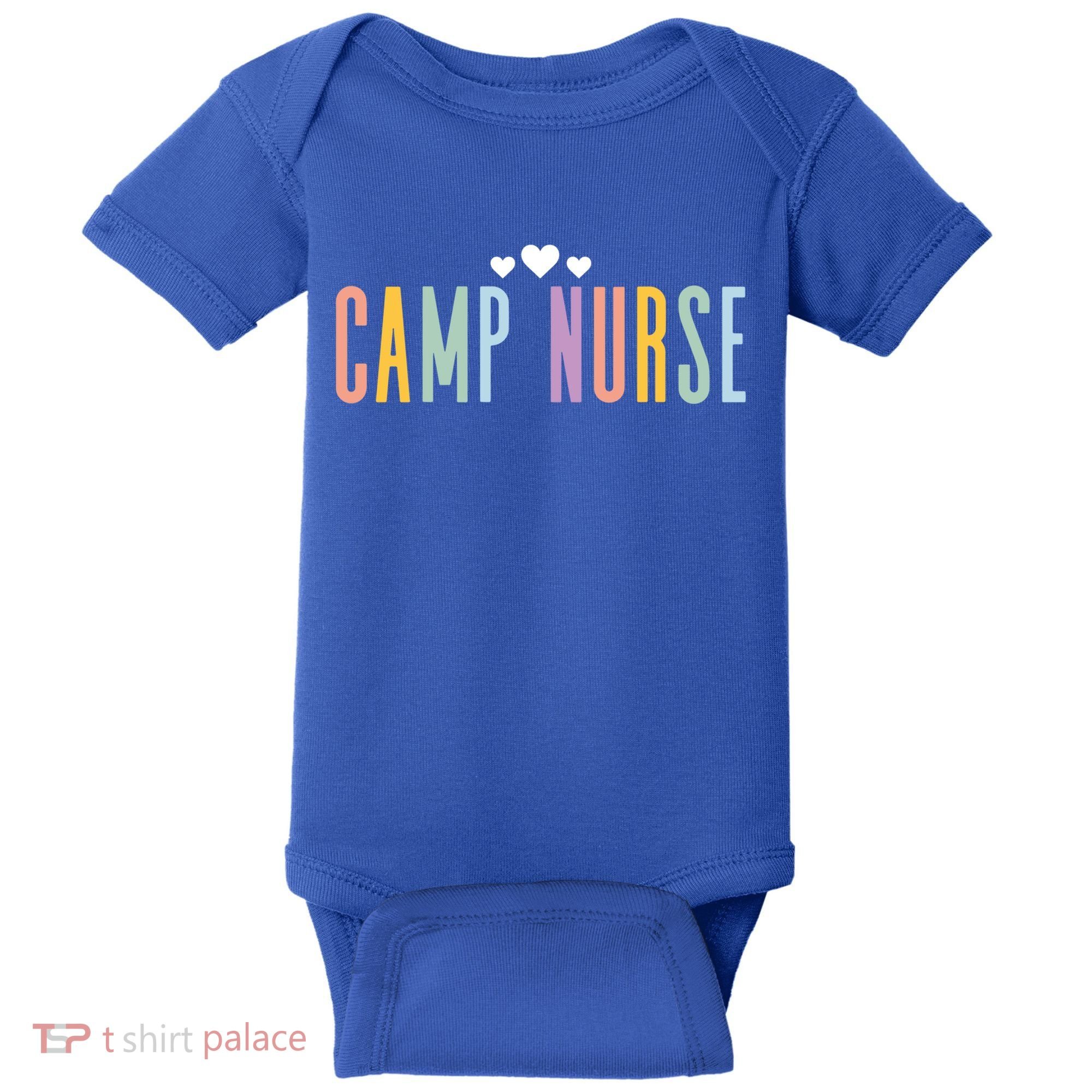 Funny Camping Lover Nursing Matching Summer Camp Nurse Gift Baby Bodysuit