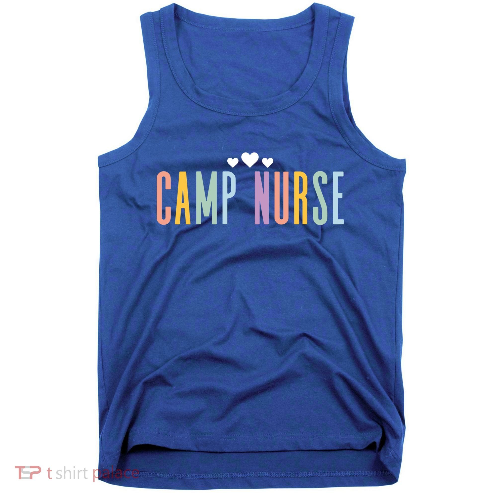 Funny Camping Lover Nursing Matching Summer Camp Nurse Gift Tank Top