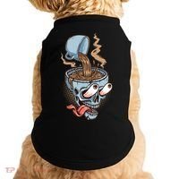 Funny Coffee Lover Addict Skull Doggie Tank thumb 0