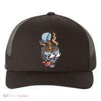 Funny Coffee Lover Addict Skull Yupoong Adult 5-Panel Trucker Hat thumb 0