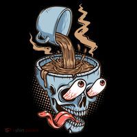 Funny Coffee Lover Addict Skull Sweatshirt Cinch Pack Bag thumb 2