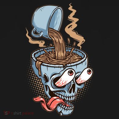 Funny Coffee Lover Addict Skull Bucket Hat