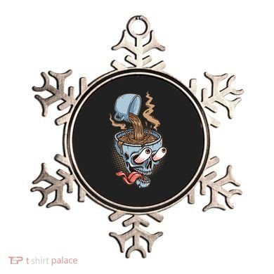 Funny Coffee Lover Addict Skull Ornament